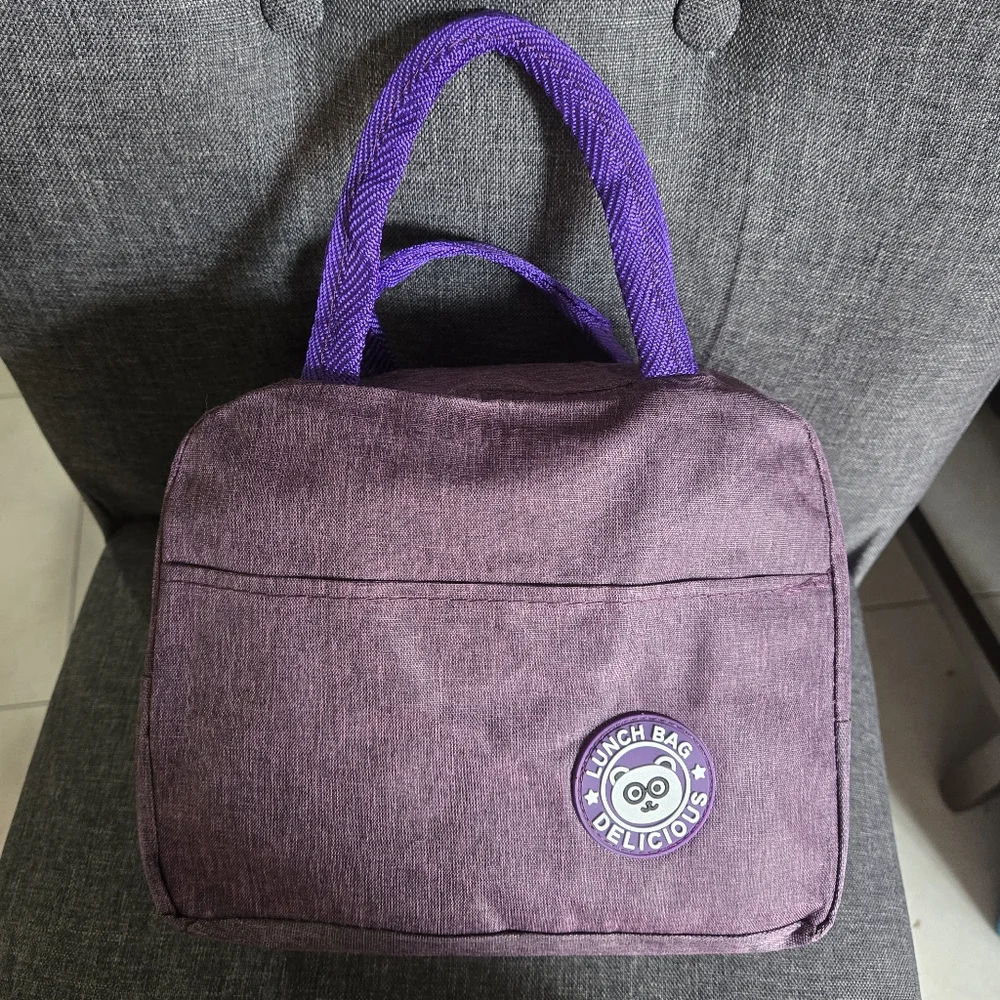 Purple Insulated Lunch Bag